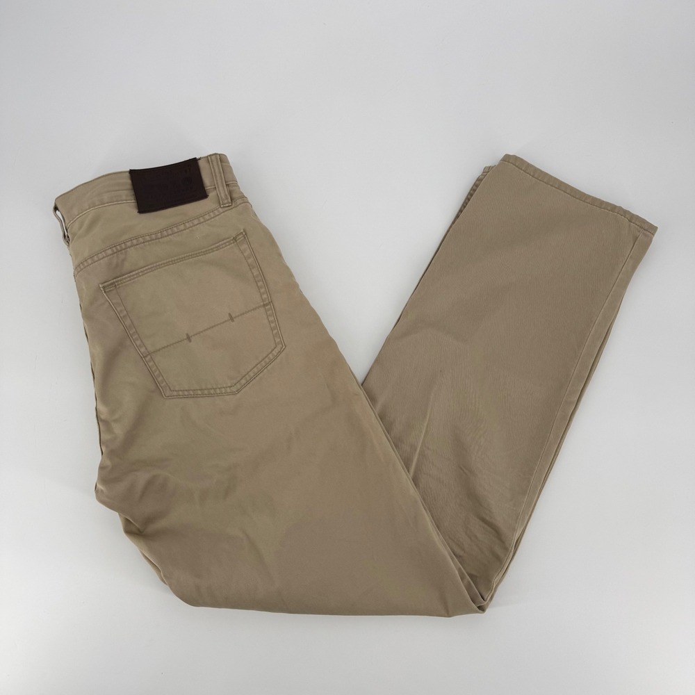 Polo Ralph Lauren Mens Tan Khaki Straight Leg Chino Pants 34x32 5-Pocket Cotton